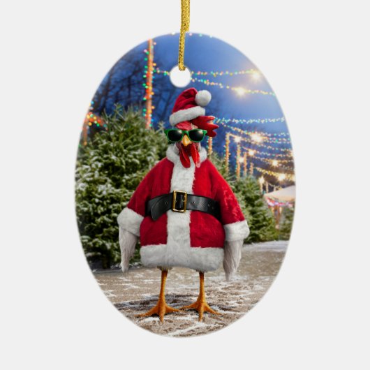 Kerstkip Keramisch Ornament (Voorkant)