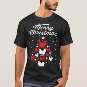 Kerstkip Kerstmis Kippenboom Pluimvee T-shirt