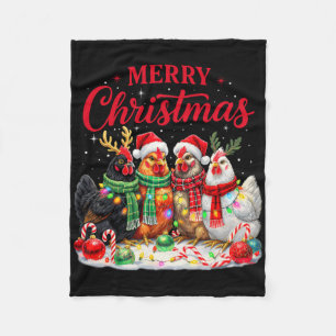 Kerstkip Lichtjes Kerstman Xmas Boerderijdier Ho Fleece Deken