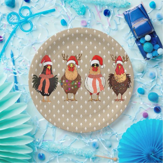 Kerstkip met lampjes Papieren Borden Papieren Bordje (Feest)