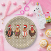 Kerstkip met lampjes Papieren Borden Papieren Bordje (Feest)