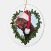 Kerstkip * Rhode Island Red Keramisch Ornament (Links)
