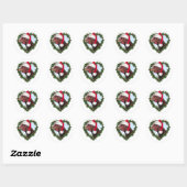 Kerstkip *  Rhode Island Red Ronde Sticker (Vel)