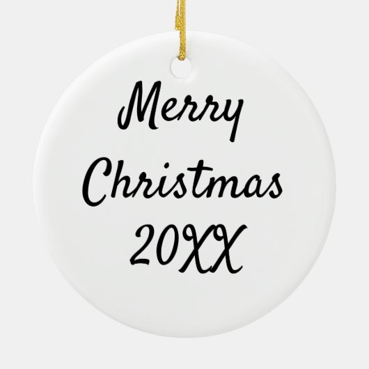 Kerstkip * Svart Hona Keramisch Ornament (Achterkant)