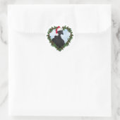 Kerstkip * Svart Hona Ronde Sticker (Tas)