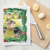 Kerstkip Theedoek (Quarter Fold)