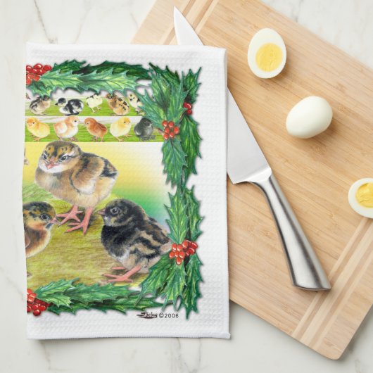 Kerstkip Theedoek (Quarter Fold)