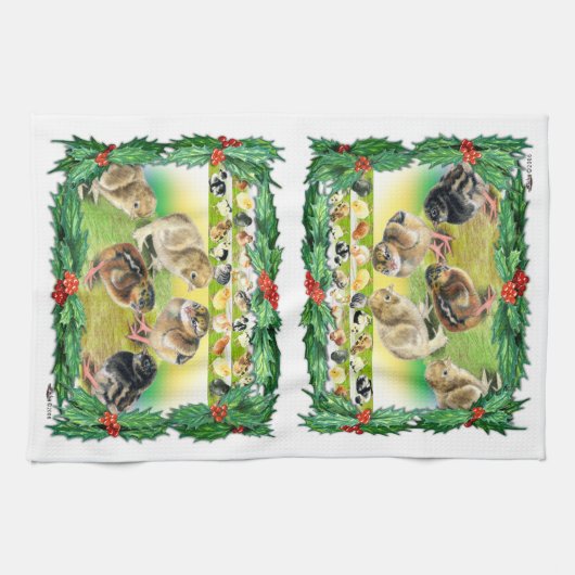 Kerstkip Theedoek (Horizontaal)