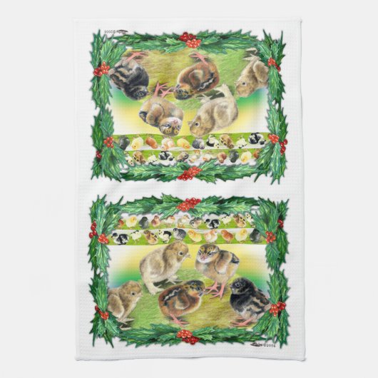 Kerstkip Theedoek (Verticaal)