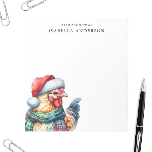 Kerstkip van het bureau van notitieblok