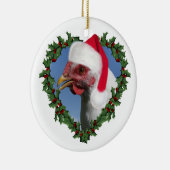 Kerstkip * White Plymouth Rock Keramisch Ornament (Rechts)
