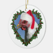 Kerstkip * White Plymouth Rock Keramisch Ornament (Links)