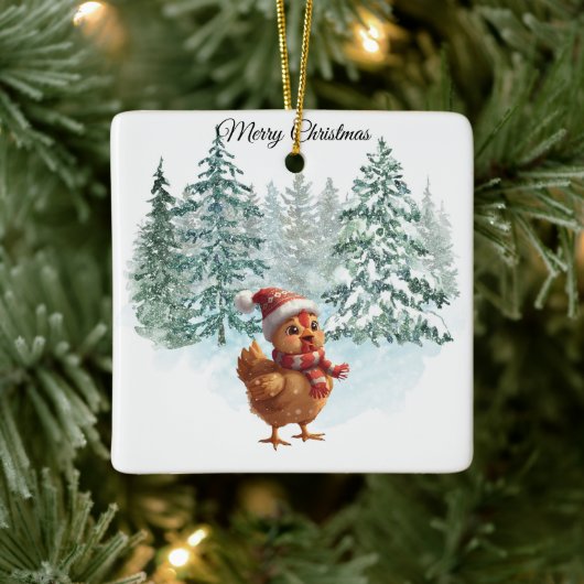 Kerstkipornament Keramisch Ornament (Boom)