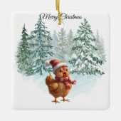 Kerstkipornament Keramisch Ornament (Voorkant)