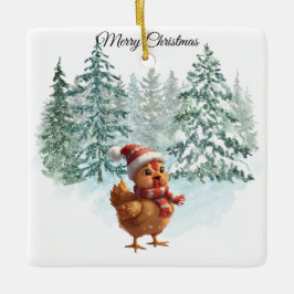 Kerstkipornament Keramisch Ornament