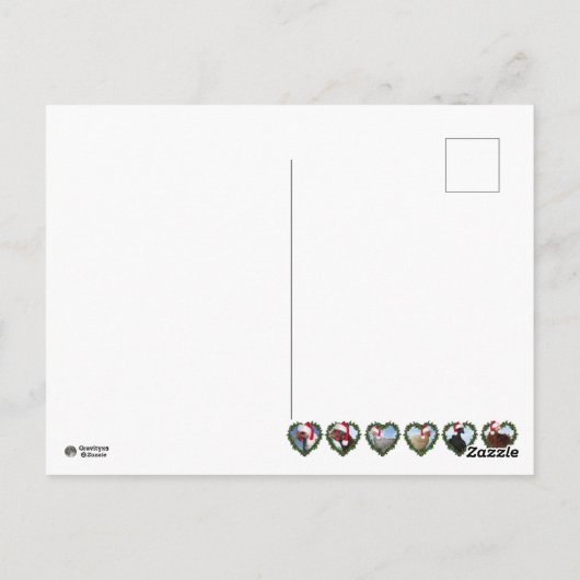 kerstkippen briefkaart (Achterkant)