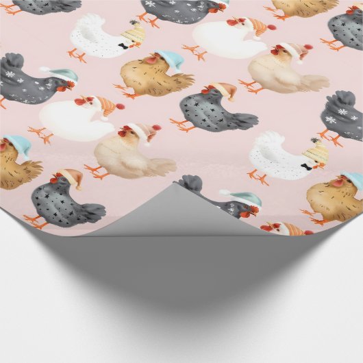 kerstkippen cadeaupapier (Hoek)