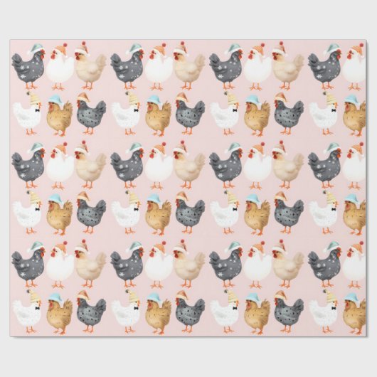 kerstkippen cadeaupapier (Vlak)