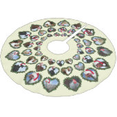 Kerstkippen in de Wreaten van het hart Kerstboom Rok (Gekanteld)