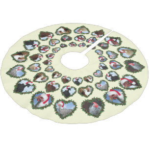 Kerstkippen in de Wreaten van het hart Kerstboom Rok