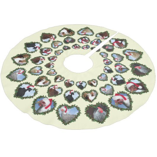 Kerstkippen in de Wreaten van het hart Kerstboom Rok (Gekanteld)