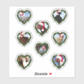 Kerstkippen in de Wreaten van het hart Sticker (Vel)