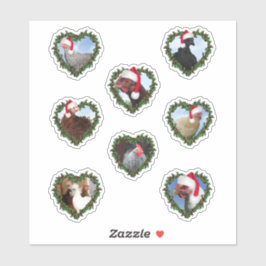 Kerstkippen in de Wreaten van het hart Sticker