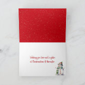 Kerstkippen in sneeuwvlokken kaart (Binnen)