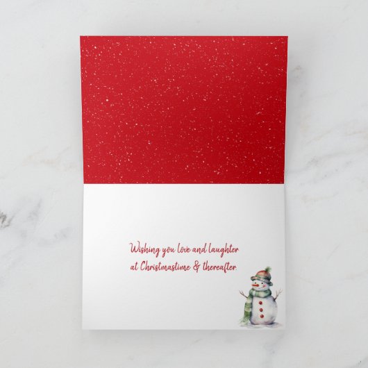 Kerstkippen in sneeuwvlokken kaart (Binnen)