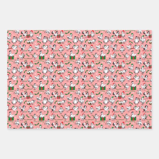 kerstkippen inpakpapier vel (Voorkant 2)