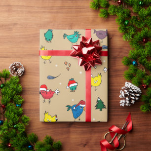 Kerstkippen licht goud cadeaupapier