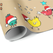 Kerstkippen licht goud cadeaupapier (Rol Hoek)