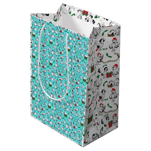 kerstkippen medium cadeauzakje (Achterkant Gekanteld)