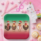 Kerstkippen met lampjes Papieren Borden Papieren Bordje (Feest)