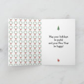 Kerstkippen op krans/binnenpatroon.v2 feestdagen kaart (Binnen)