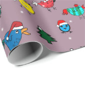 Kerstkippen paarse inpakpapier (Rol Hoek)