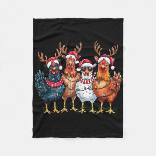 Kerstkippen Rendier Boerderijdieren Xmas Licht Fleece Deken