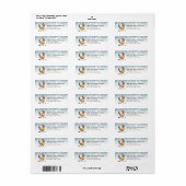 Kerstkippen retouradreslabels etiket (Full Sheet)
