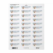 Kerstkippen retouradreslabels etiket (Full Sheet)