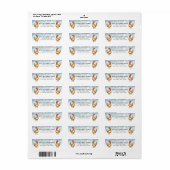 Kerstkippen retouradreslabels etiket (Full Sheet)
