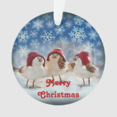 Kerstkippen SneeuwWaterverf Ornament (voorkant)