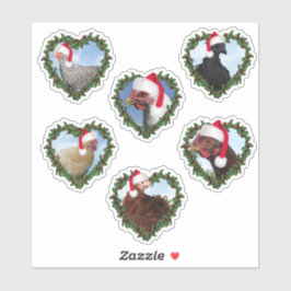 kerstkippen sticker