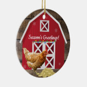 Kerstkippenboerderij Keramisch Ornament (Rechts)