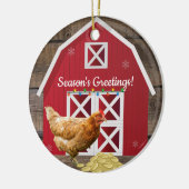 Kerstkippenboerderij Keramisch Ornament (Links)
