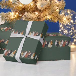 Kerstkippenboerderij Lichtjes Dierenliefhebbers Ca Cadeaupapier