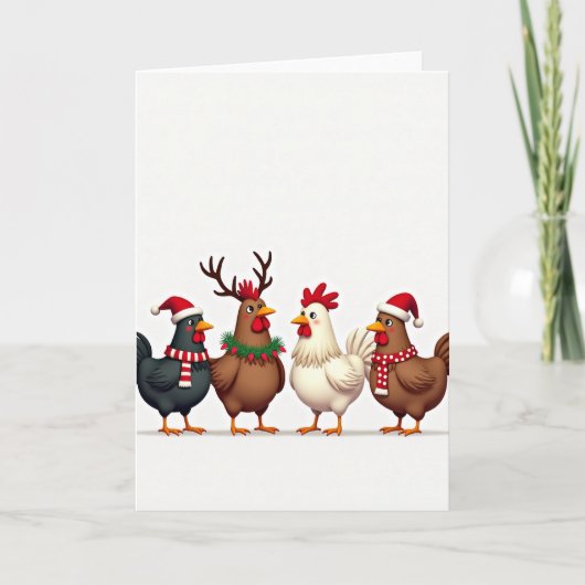 Kerstkippenkaart Kaart (Voorkant)