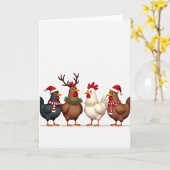 Kerstkippenkaart Kaart (Gele Bloem)