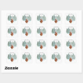 Kerstkipsticker Vierkante Sticker (Vel)
