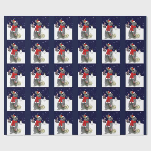 kerstkits (marinepapier) cadeaupapier (Vlak)