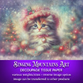 Kerstkitten Feestelijke Winter Scene Decoupage Tissuepapier